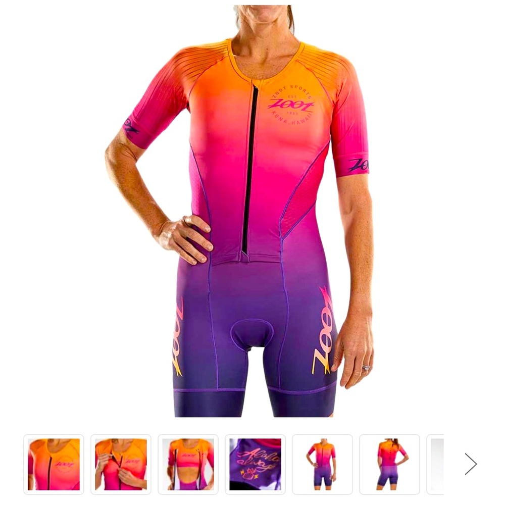 Zoot Women's Gradient Tri Suit - Orange and Purple